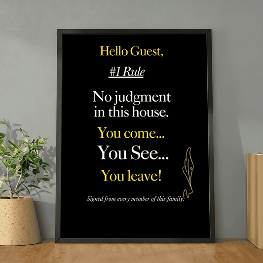 House rule wall art print