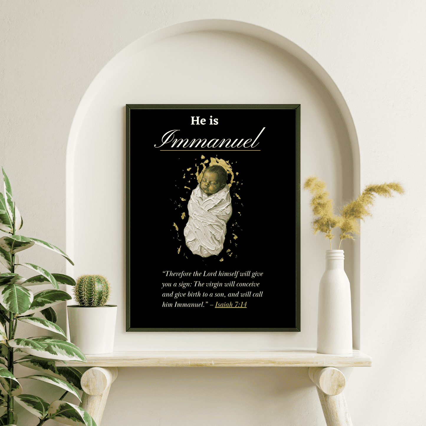 Isaiah 7:14 Christmas Print, Best Christmas Bible Verse Wall Art, Christmas Cards Ideas For family , Digital Christmas Wall Art Prints