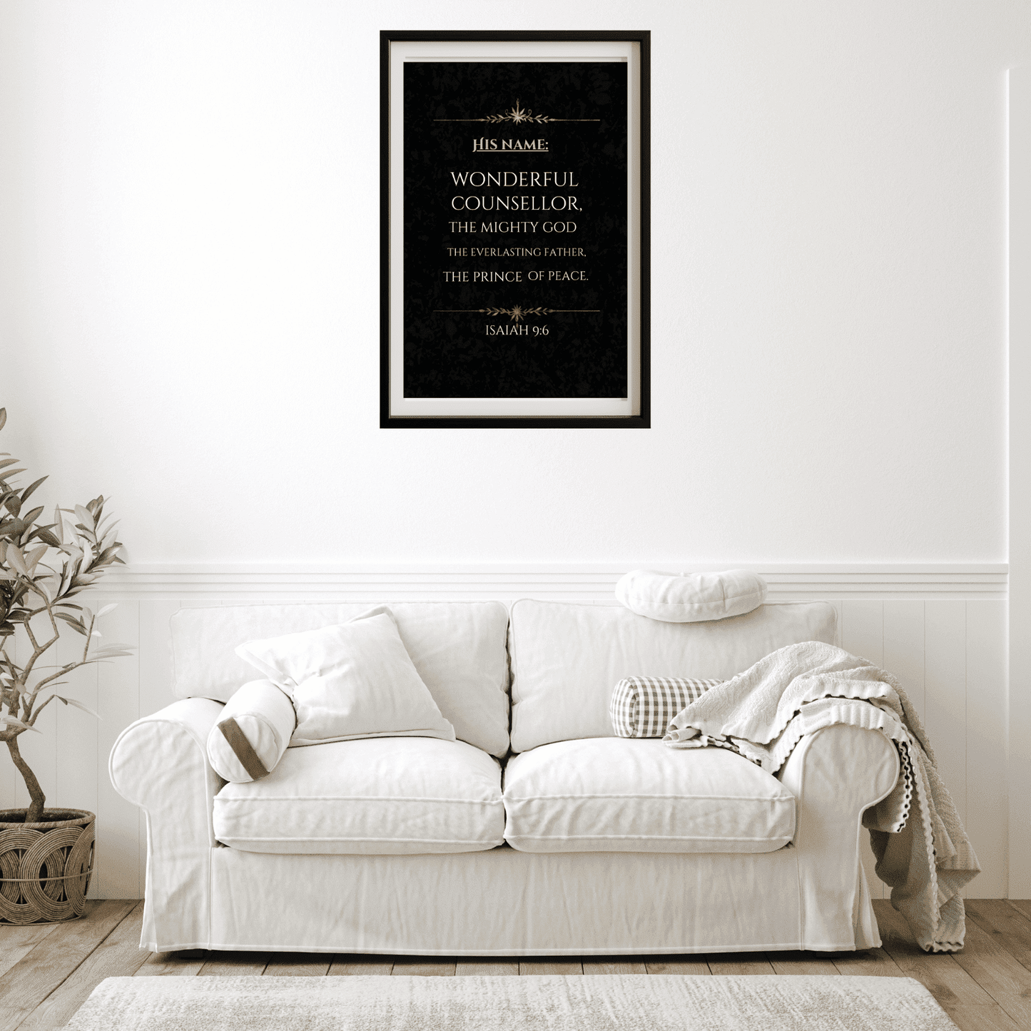 Isaiah 9:6 Bible Verse Printable Wall Art, Christian Christmas Decor, Christmas Bible Verse Print Digital Download, Family Home Christmas Wall Decor