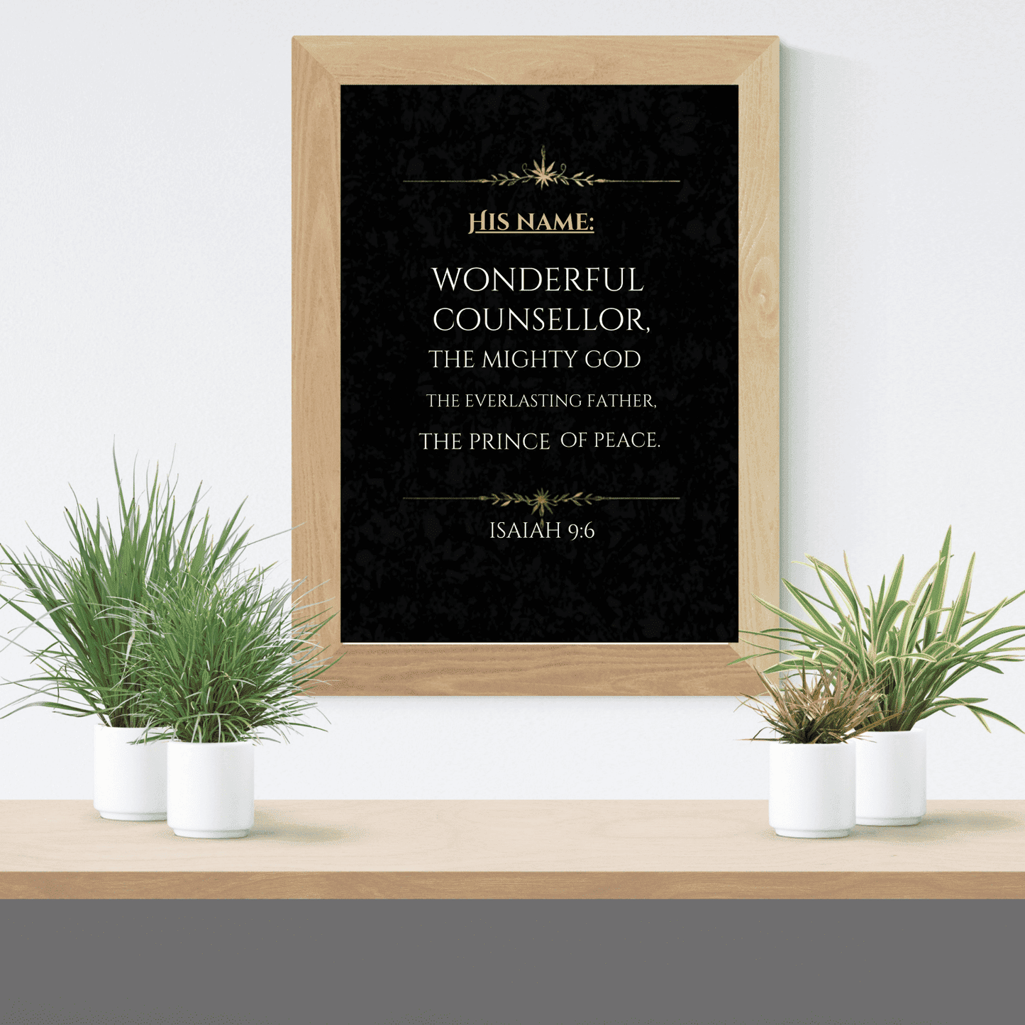 Isaiah 9:6 Bible Verse Printable Wall Art, Christian Christmas Decor, Christmas Bible Verse Print Digital Download, Family Home Christmas Wall Decor