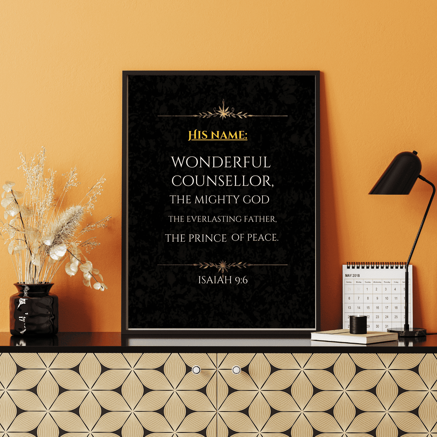 Isaiah 9:6 Bible Verse Printable Wall Art, Christian Christmas Decor, Christmas Bible Verse Print Digital Download, Family Home Christmas Wall Decor