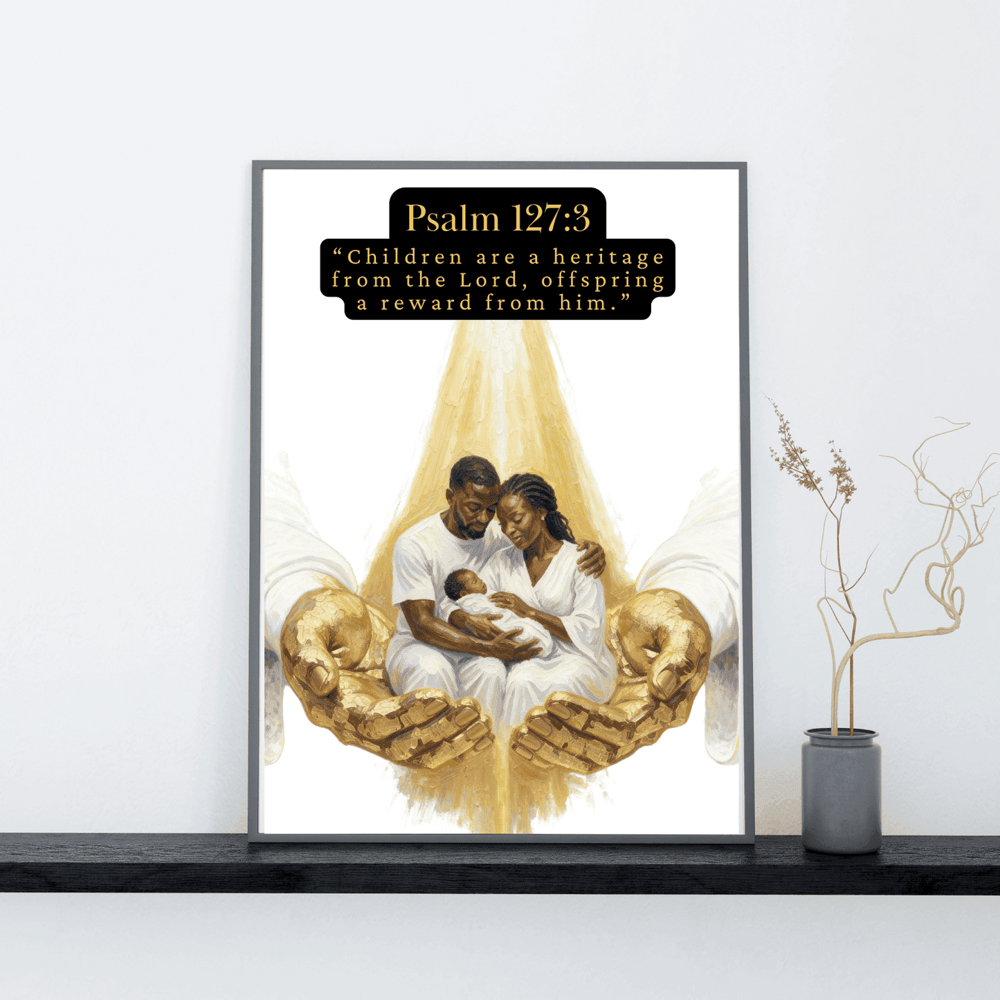 Christian Nursery Wall Art, Psalm 127:3, Children Are a Gift from the Lord Nursery Print, Baby Bible Quote Wall, Baby Shower Gift Ideas
