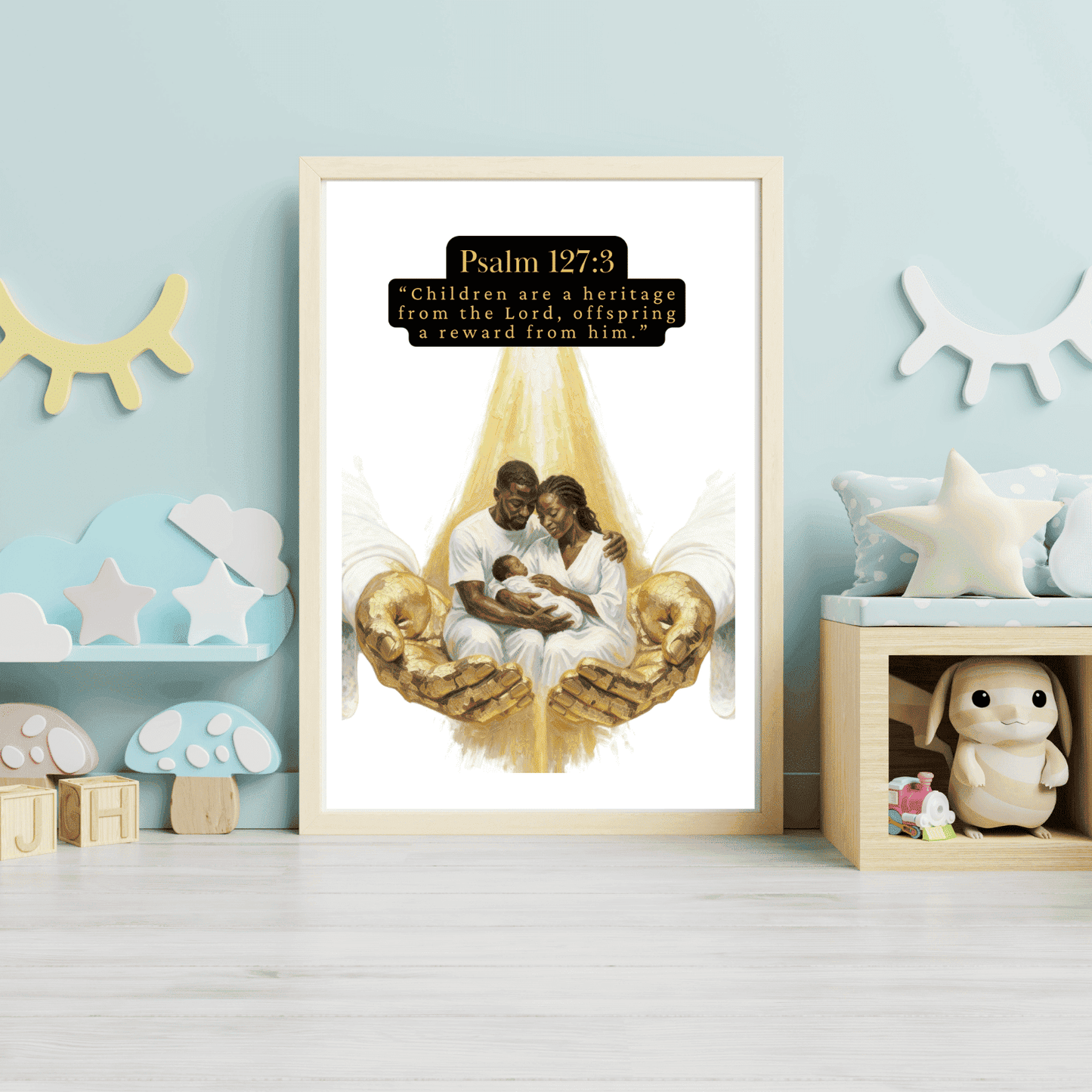 Christian Nursery Wall Art, Psalm 127:3, Children Are a Gift from the Lord Nursery Print, Baby Bible Quote Wall, Baby Shower Gift Ideas