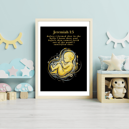 Before I Formed You in the Womb, Jeremiah 1:5 Canvas Print, Nursery Scripture Prints, Bible Verse for Nursery, Christian Nursery Art, Christian Wall Decor Nursery