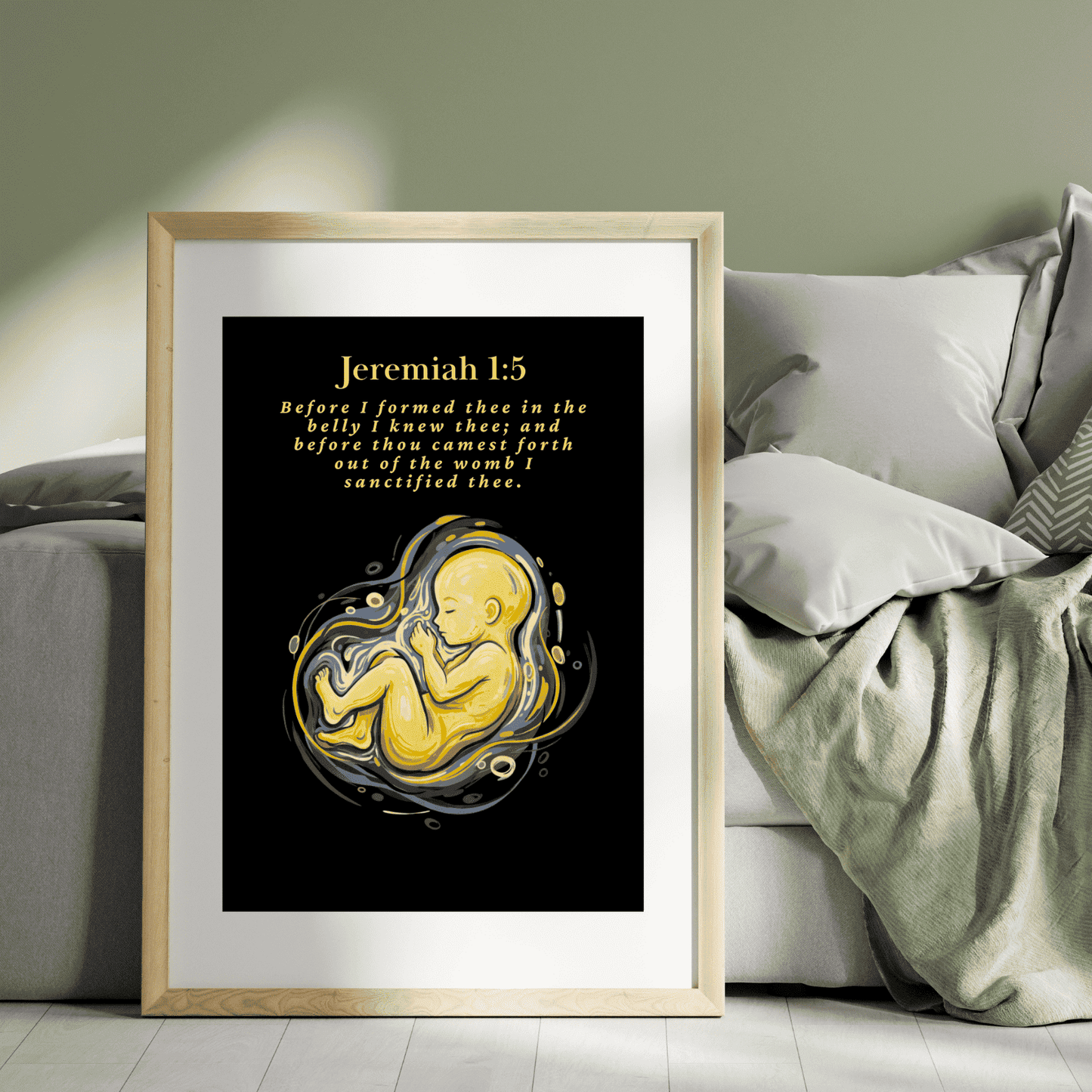 Before I Formed You in the Womb, Jeremiah 1:5 Canvas Print, Nursery Scripture Prints, Bible Verse for Nursery, Christian Nursery Art, Christian Wall Decor Nursery