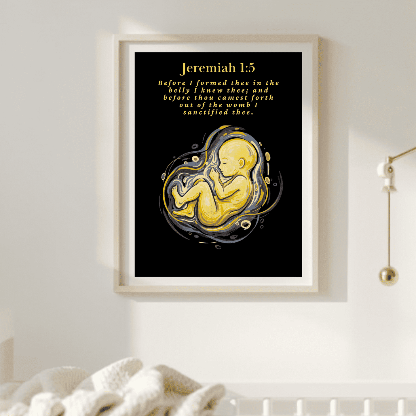 Before I Formed You in the Womb, Jeremiah 1:5 Canvas Print, Nursery Scripture Prints, Bible Verse for Nursery, Christian Nursery Art, Christian Wall Decor Nursery
