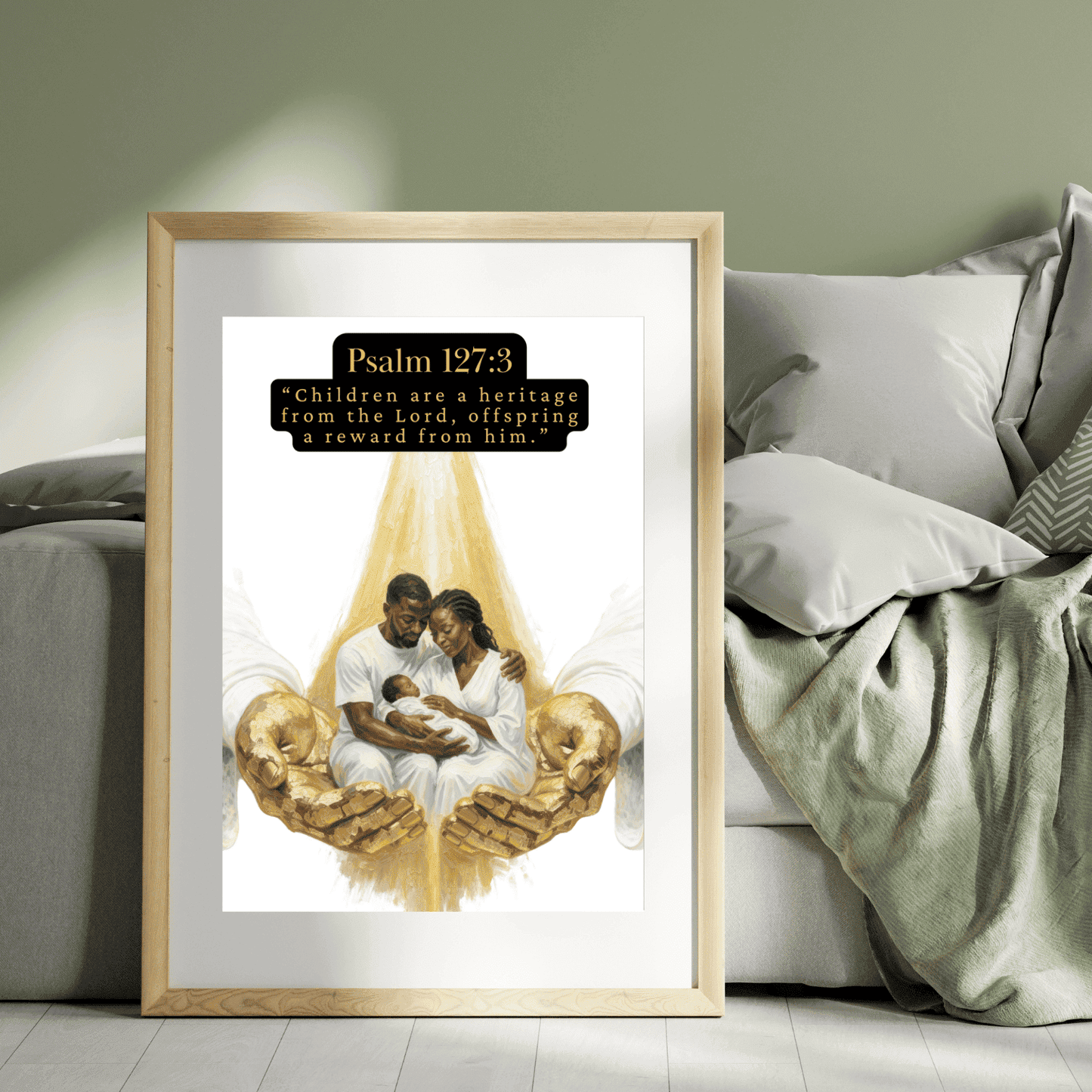 Christian Nursery Wall Art, Psalm 127:3, Children Are a Gift from the Lord Nursery Print, Baby Bible Quote Wall, Baby Shower Gift Ideas