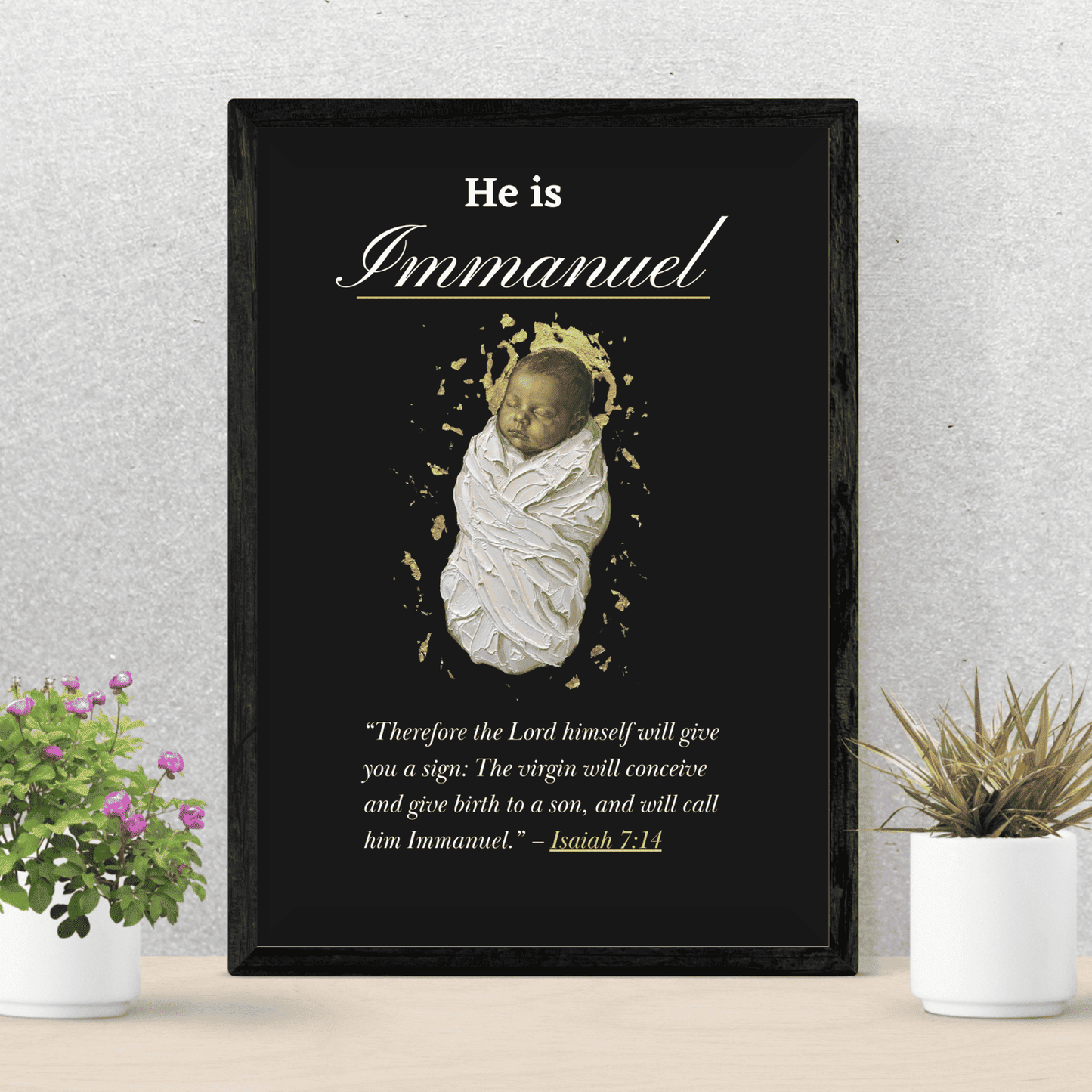 Isaiah 7:14 Christmas Print, Best Christmas Bible Verse Wall Art, Christmas Cards Ideas For family , Digital Christmas Wall Art Prints