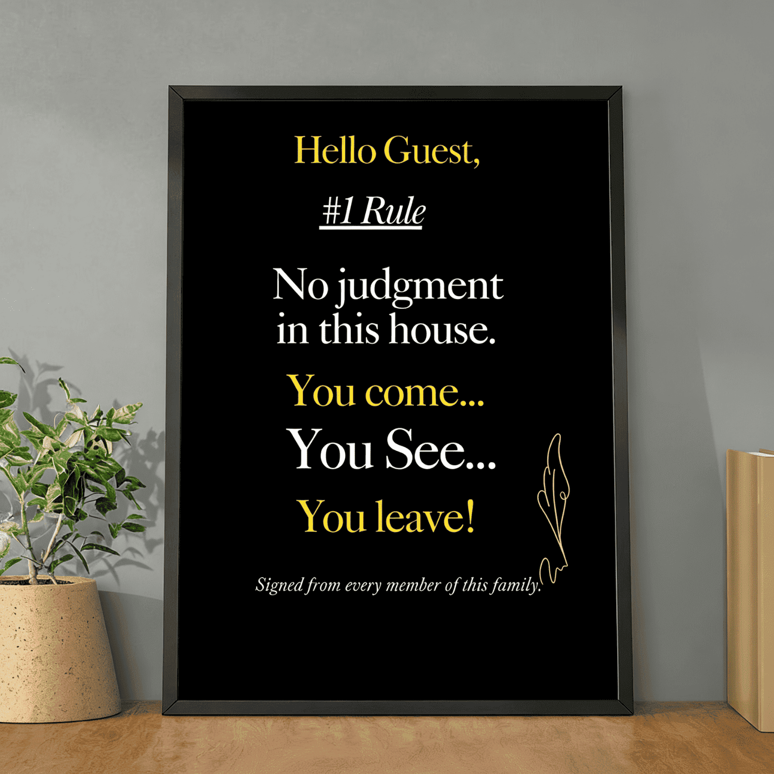 House rule wall art print