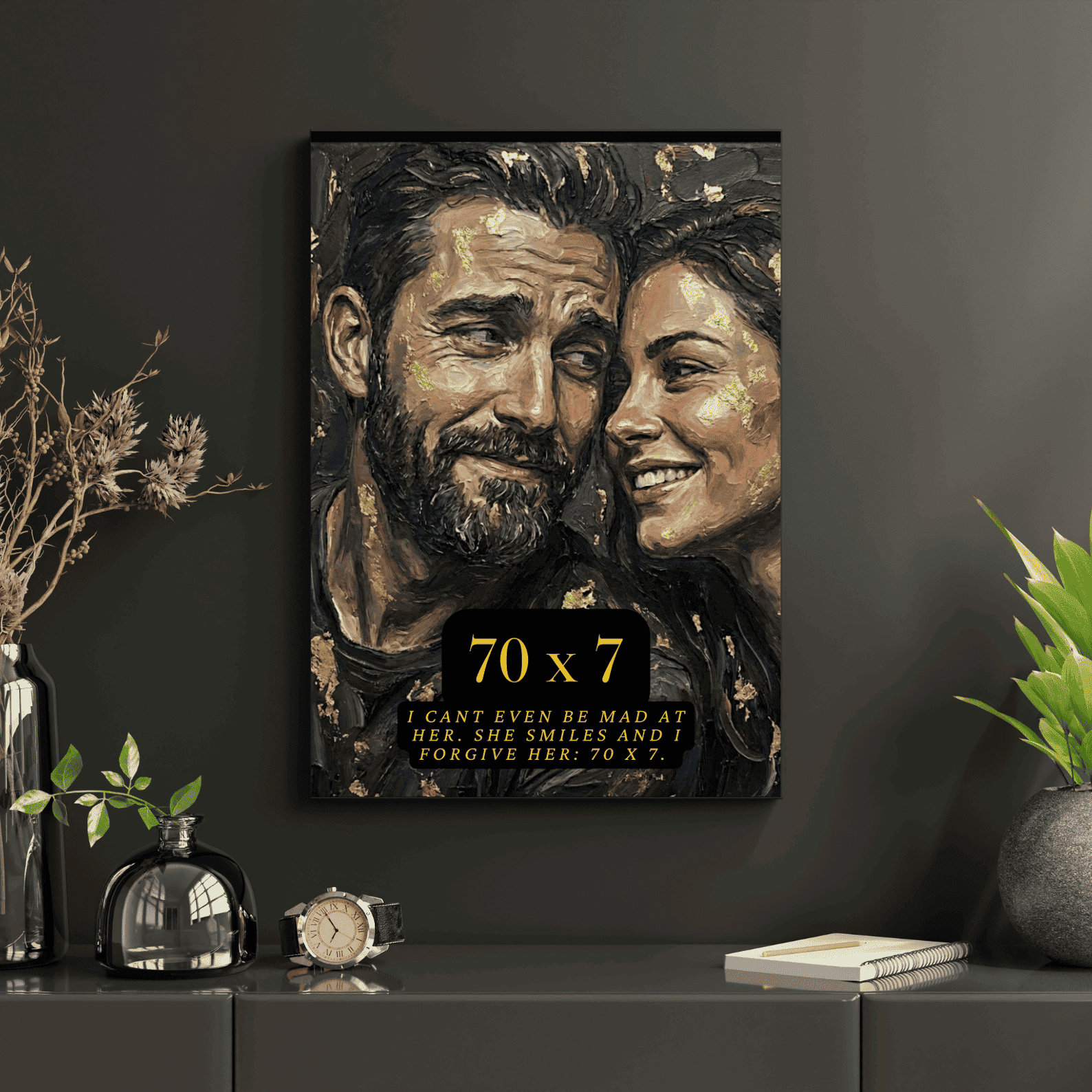 funny_wall_artwork_of_a_couple_on_a_shelf_with_decorative_elements.